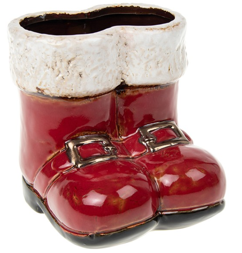 Pottery Christmas Santa Boots