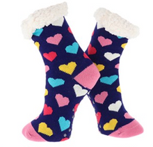Super Warm Fluffy Heart Print Socks (3 Colours)