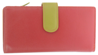 Large Leather Multicoloured Compartment Purse (4 Colours)