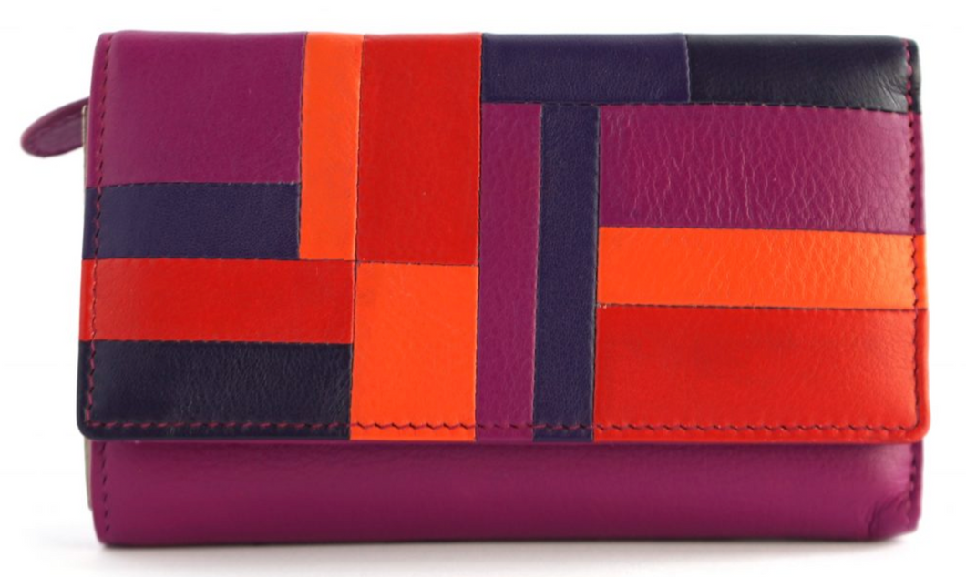Medium Leather Multicoloured Combination Purse (2 Colours)