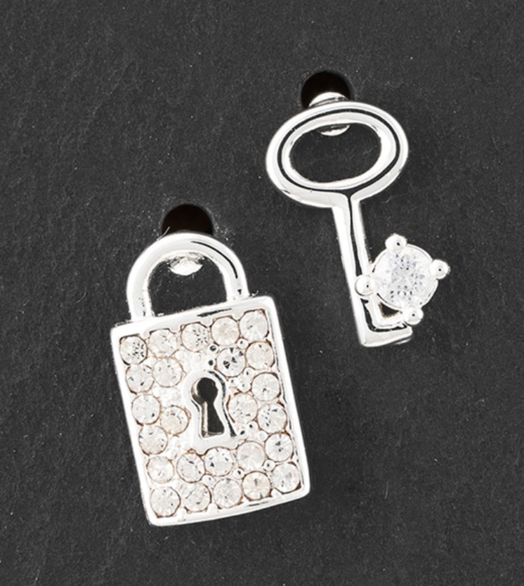 Lock and 2025 key earrings