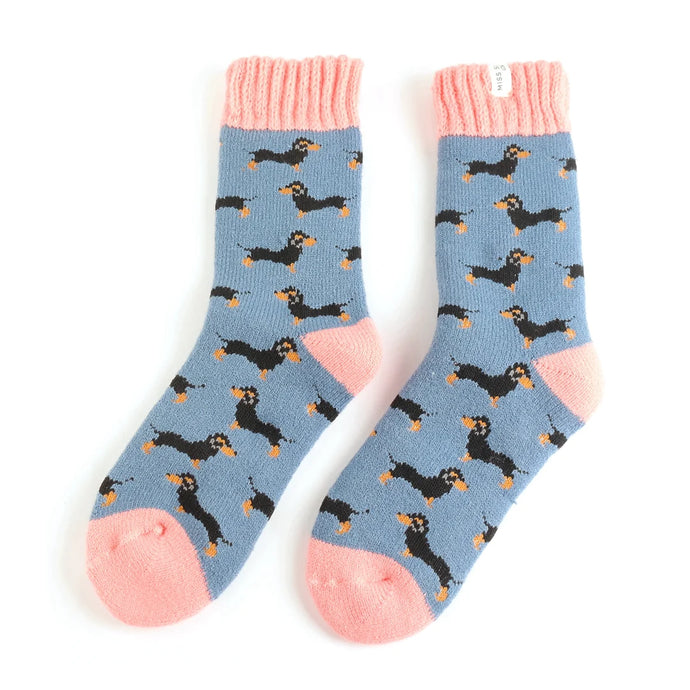 Miss Sparrow TSW021 Winter Sausage Little Dogs Socks (2 Colours)