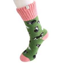 Miss Sparrow TSW029  Winter Black And White Cats Socks (2 Colours)