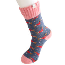 Miss Sparrow TSW032 Winter Xmas Sausage Dog Socks (2 Colours)