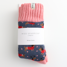 Miss Sparrow TSW032 Winter Xmas Sausage Dog Socks (2 Colours)