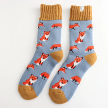 Miss Sparrow TSW035 Winter Foxes Socks (2 Colours)