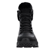 Rieker W0063-02 Black Leather Tex Trainer Boots With A Fur Collar