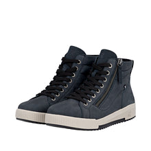 Rieker W0164-14 Corado Navy Zip-Up Trainer Ankle Boots