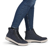 Rieker W0164-14 Corado Navy Zip-Up Trainer Ankle Boots