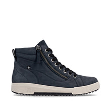 Rieker W0164-14 Corado Navy Zip-Up Trainer Ankle Boots