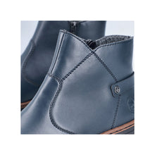 Rieker X9164-14 Navy Low Wedge Ankle Boots