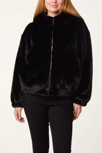 Luxurious Hooded Fur Zip Front Jacket (2 Colours)