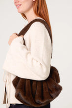 Chocolate Luxurious Faux Fur Handbag