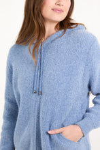 Cozy Textured Knit Zip Up Front Hoodie With Pockets (2 Colours)