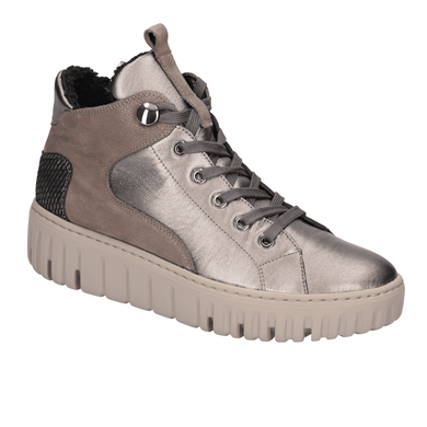 Waldlaufer 941804 403 999 H-Livia Dark Taupe Combination Leather Trainer Boots