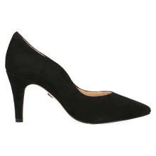 Caprice 22412 Black Suede Leather Heeled Court Shoes