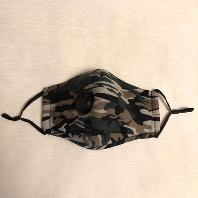 Face Mask Filter Camouflage Green