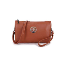 Medium Crossbody Bag With Wristlet Strap And Silver Tree Of Life Logo (Available in 21 Colours)