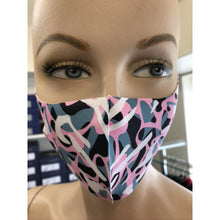 Pink/Grey Camouflage Face Mask