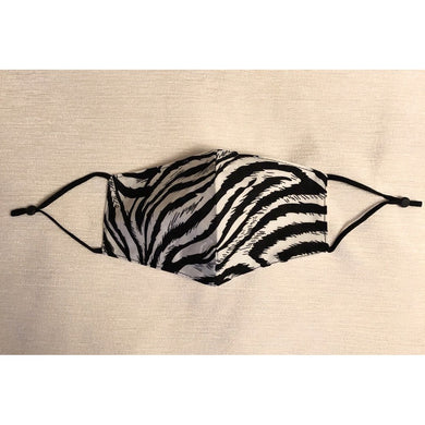 Face Mask Zebra Print Black and White