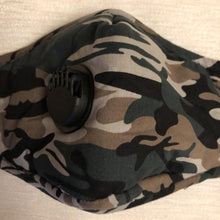 Face Mask Filter Camouflage Green