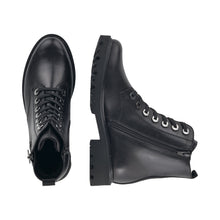 Remonte D8671-01 Cristallion Black Leather Lace-Up Ankle Boots