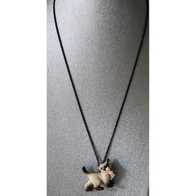 Siamese kitten necklace