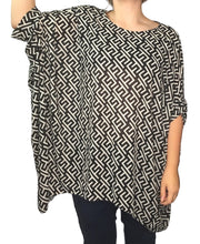 Geometric Top With Batwing Sleeves (2 Designs)