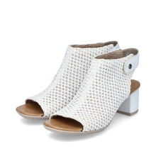 Rieker 64772-80 Bast White Low Heeled Interwoven Jute Enclosed Style Sandals