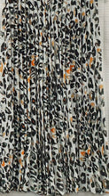 Pleated Leopard Print Midi Length Skirt (3 Colours)