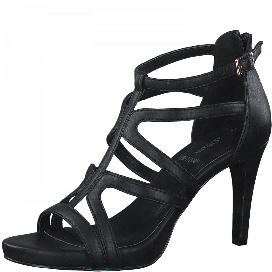 Black High Heel Lace Up Sandals Knee High Boot Peep Toe Gladiator Shoes |  eBay