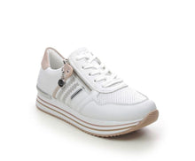 Remonte D1318-80 Elle Range Rock White And Rose Gold Leather Trainers