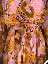 Charlie Chiffon Pink Chain Design Midi Dress