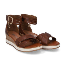 Remonte D6458-24 Odeon Elle Range Brown Leather Ankle Strap Wedge Sandals