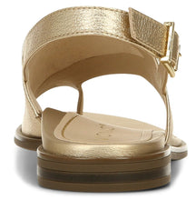 Vionic Ella Leather Gold Toe Loop Sandals