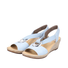 Rieker 624H6-10 Morelia Aqua Wedge Sandals
