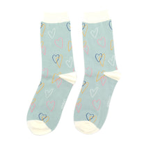 Miss Sparrow Sketch Hearts Bamboo Socks (4 Colours )