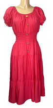 Plain Bardot Midi Dress With Faux Buttons (2 Colours)