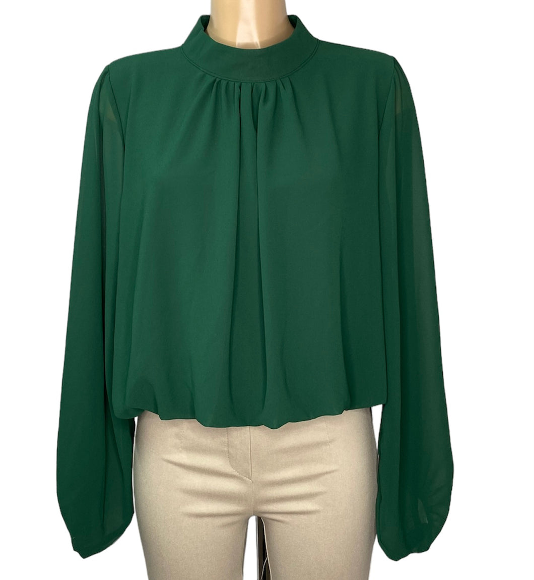 High Neck Bubble Hem Blouse (10 Colours) – Missy Online: Shoes, Fashion & Accessories  Based in Leeds