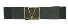Designer Styled V Buckle Stretchy Belt (10 Colours)