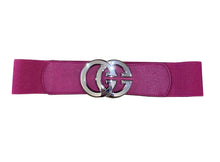 Designer Styled Stretchy Block Effect CC Buckle Belt (7 Colours)