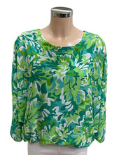 Abstract Leaf Print Chiffon Blouse (2 Colours)