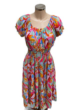 Abstract Multi Bardot Midi Dress (2 Colours)