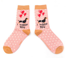 Miss Sparrow Bamboo I Woof You Socks (3 Colours)