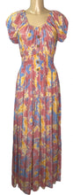 Tye Dye Print Bardot Maxi Dress With Faux Buttons (2 Colours)