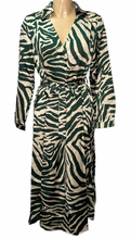 Zebra Print Midi Dress With Collar (2 Colours)