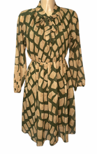 Patterned Midi Dress With Tie Collar (2 Colours)