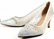 Lunar FLR524 Alisha Silver Low Heeled Court Shoes