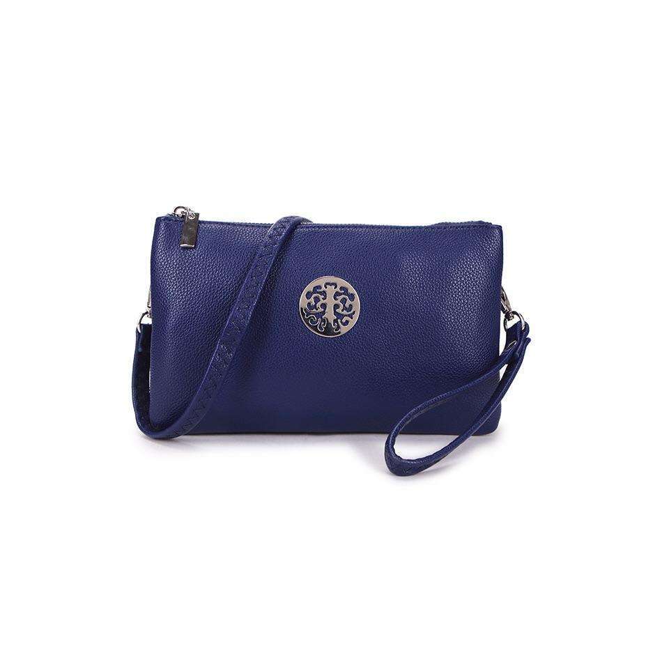 Medium Crossbody Bag With Wristlet Strap And Silver Tree Of Life Logo  (Available in 21 Colours)