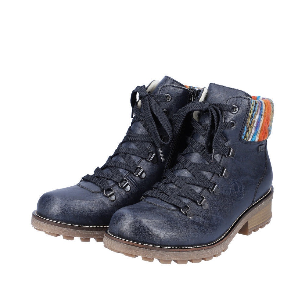 Rieker Z0445-14 Blue Multi Tex Walking Boots Missy Online: Shoes, Fashion & Accessories Based in Leeds